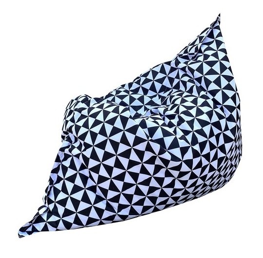 Hit crni trouglovi lazy bag jastuk od šoteksa, 999953