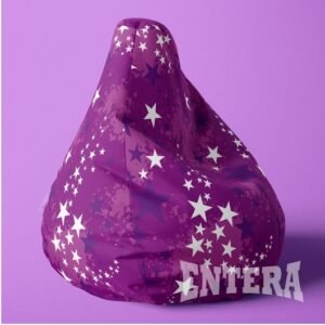 Ljubičasti lazy bag sa zvezdicama od šoteksa, 999916