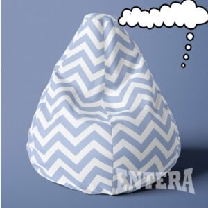 Plave cik-cak linije lazy bag od šoteksa, 999924