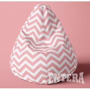 Puder roze cik-cak linije lazy bag od šoteksa, 999944