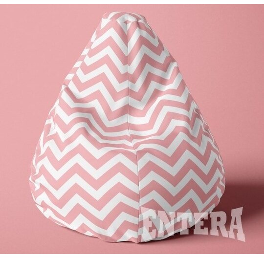 Puder roze cik-cak linije lazy bag od šoteksa, 999944