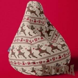 Novogodišnji irvasi braon lazy bag od šoteksa, 999946