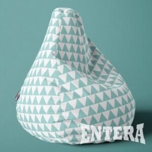Svetlo plavi trouglovi lazy bag od šoteksa, 999948
