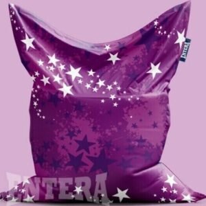 Hit ljubičasti lazy bag jastuk sa zvezdicama od šoteksa, 9999100